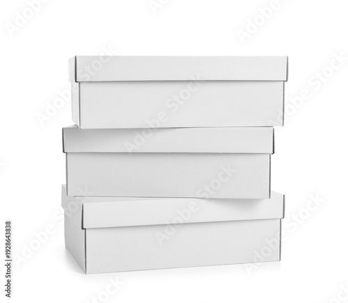 Stack of shoeboxes isolated...