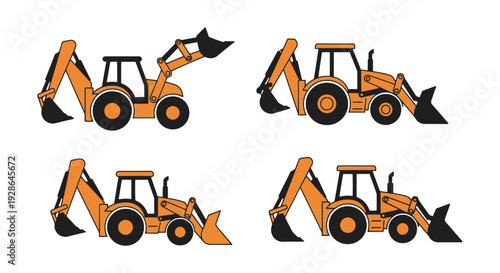 Backhoe Loader Line modern smooth style