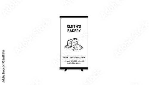 Smith's Bakery sign with fresh bread and croissant