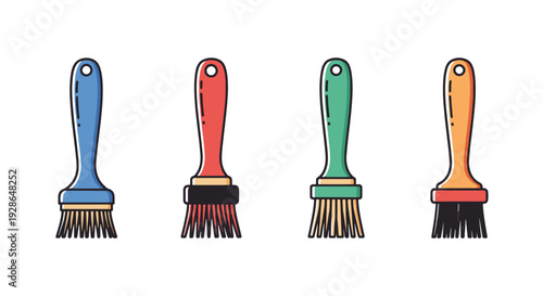 Basting Brush Line abstract bright color illustration