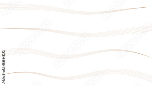 エレガントな曲線とモアレパターンのセット、ミニマルで高級感のある装飾素材。モダンな波型ラインの背景、プレゼンテーションやWebデザイン用の抽象素材。Elegant curve vector material.