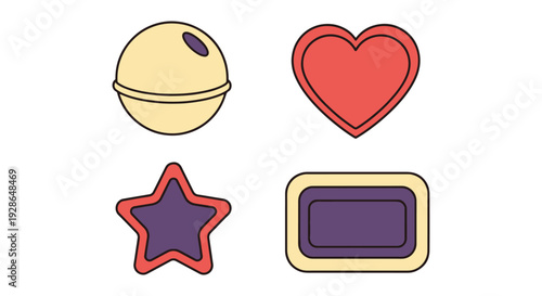 Bath Bomb Mold Line clean modern abstract illustration