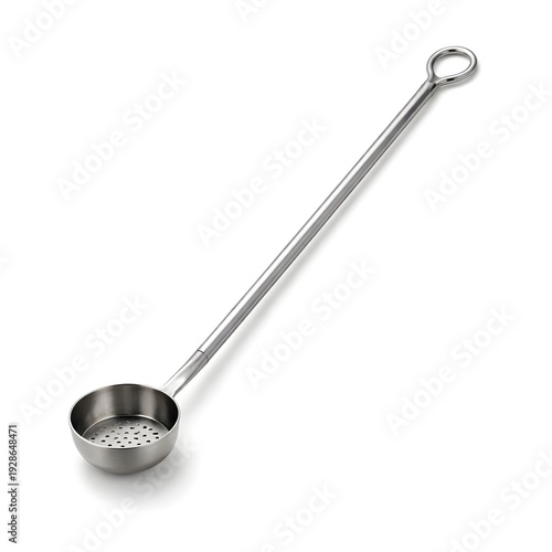 Metal deflagrating spoon for combustion demonstrations isolated on a seamless white background