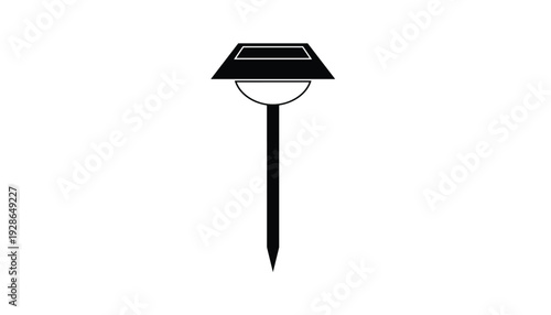 Modern solar powered garden light spike