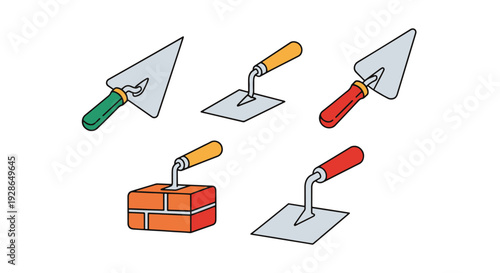 Brick Trowel Line abstract digital color