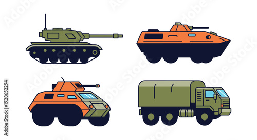 Armored Vehicle Line dynamic abstract style