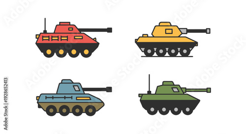 Armored Vehicle Mode clean modern tone vector