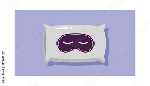 Sleeping mask on pillow for restful slumber