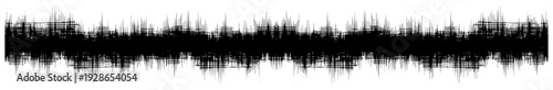 Abstract horizontal grunge sound wave or jagged noise line for stadium audio concepts