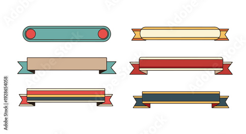 Border ribbon Line abstract elegant tone illustration