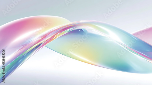 Holographic Fluid Ribbon Background｜ホログラフィック流体リボン背景