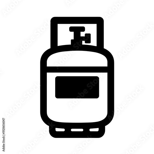 Propane Gas Cylinder Tank with Label for Fuel Delivery Services