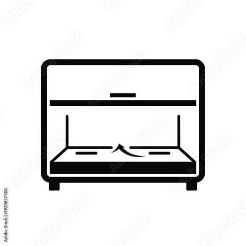 Dishwasher with open door and water spray icon.