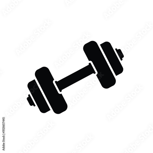 Dumbbell weightlifting equipment for fitness and exercise.