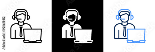 Call Center triple icon
