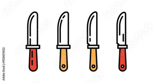 Butter Knife Line minimal abstract concept illustration