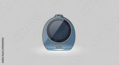 Futuristic round smart device with screen