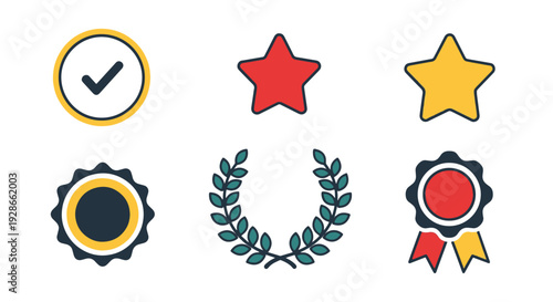 Certified badge Line creative bold tone vector