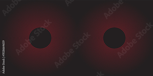 Abstract red glowing geometric lines on a dark background, creating a futuristic and modern design for posters, eps 10