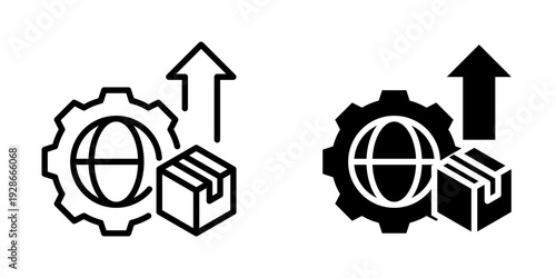 Export product icon, element icon for design branding, print, and digital media
