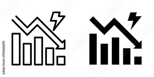Decrease icon, element icon for design branding, print, and digital media