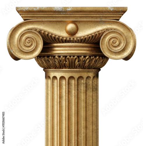 Greek column capital png ionic pillar png classical architecture png stone detail png transparent png
