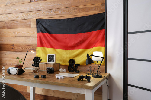 Interior of office with Ger...