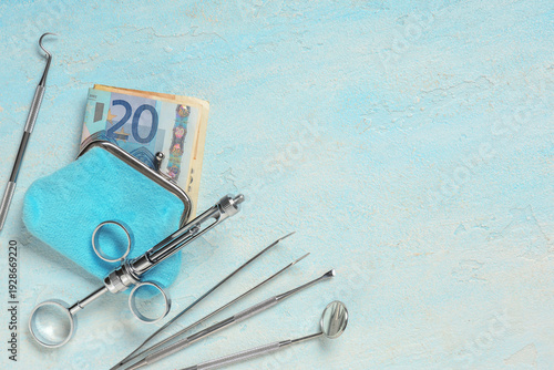 Wallet with money and denti...