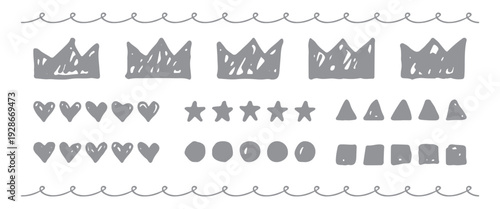 手描きのお気に入りマークアイコン素材