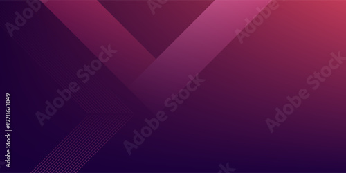 Modern Abstract Purple and Magenta Geometric Background with Transparent Overlapping Shapes and Linear Patterns