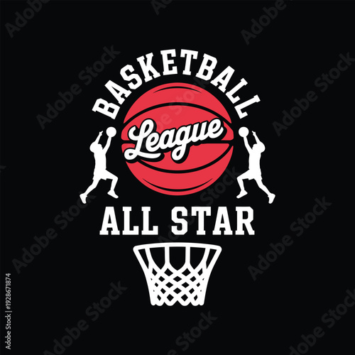 Basketball league all star vector illustration good for t shirt design
