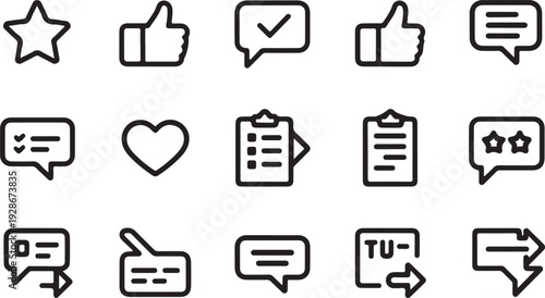 Flat design communication and social media icon set vector Vector