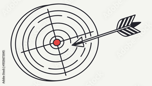 Simple bullseye target icon, symbolizing achievement and focus, ideal for representing goals and precision in a minimalist design.