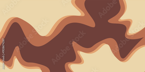 Orange yellow red gradient tone color curve line overlap paper layer vector background with space for artwork design