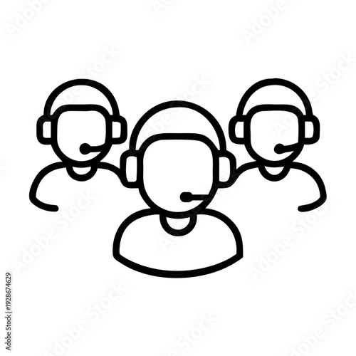 A diverse and friendly team of customer service representatives wearing headsets are ready to provide help and support.
