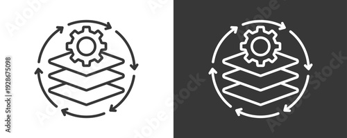 Lifecycle Management Icon Set Vector Collection Isolated In Black And White