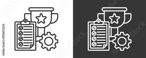 Operational Excellence Icon Set Vector Collection Isolated In Black And White