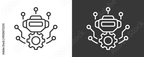 Smart Automation Icon Set Vector Collection Isolated In Black And White