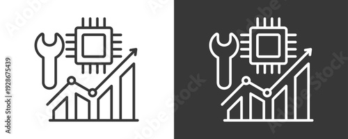 Technical Advancement Icon Set Vector Collection Isolated In Black And White