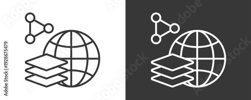 Service Ecosystem Icon Set Vector Collection Isolated In Black And White