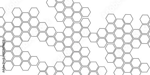 Hexagon Grid icon Background. Hexagonal Holes Perforated Sheet Metal or Carbon Fiber Texture. Background with hexagonal pattern.