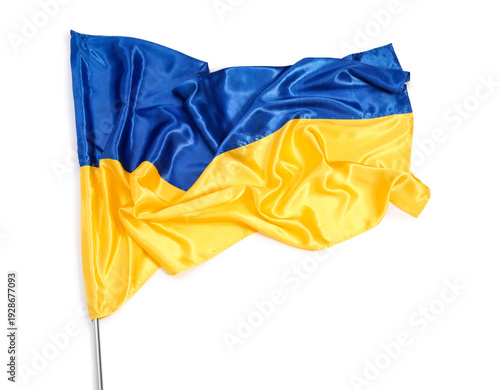 National flag of Ukraine on...
