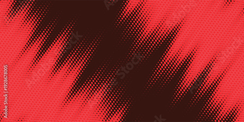Red color pattern gradient texture background. Sport Dots pop art style vector illustration Template: Abstract red dark background with modern corporate concept