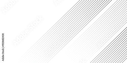 Slant line halftone gradation texture. Fading diagonal stripe gradient background. Black oblique pattern backdrop. Vanishing thin parallel line wallpaper for overlay