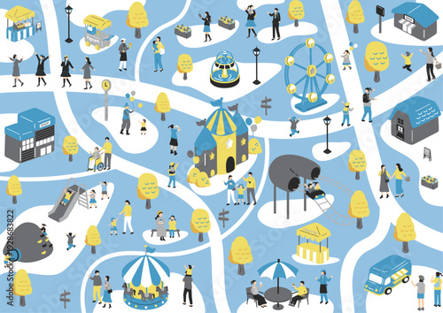 テーマパークの風景