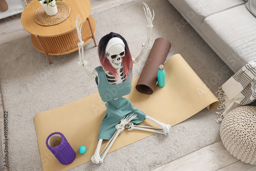 Human skeleton model with w...