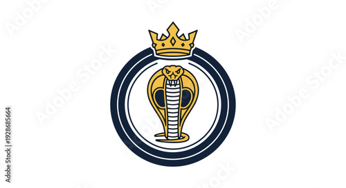 Cobra Logo with Crown Emblem Design.