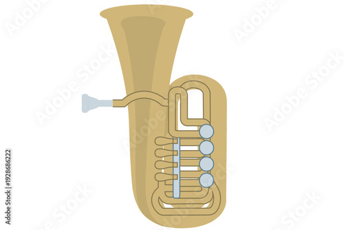 シンプルなチューバのイラスト