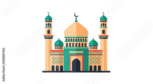 Islamic mosque illustration vector design of a religious structure
