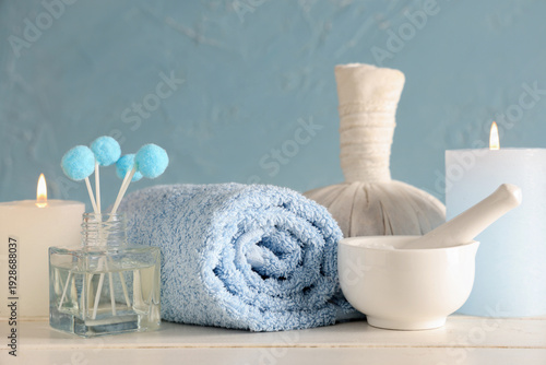 Set of spa accessories with...